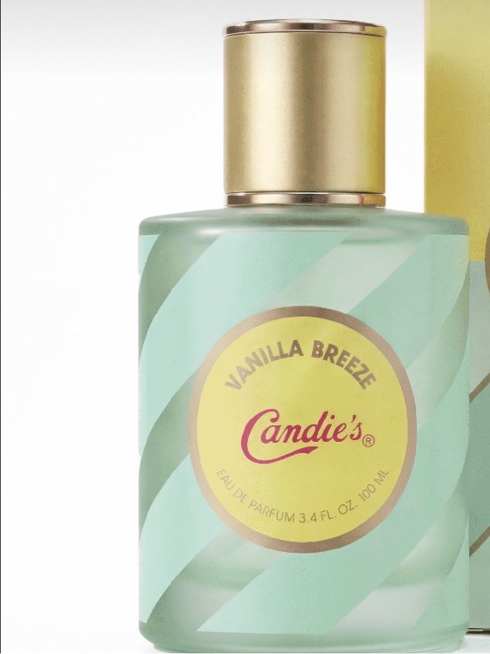 Candie's Mint Green & Gold Vanilla Breeze Fragrance Bottle